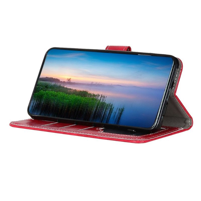 Kožené Pouzdro Na Asus Zenfone 8 Prošívání S Luxusním Koženým Efektem