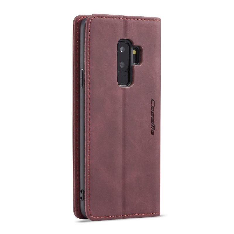 Kožené Pouzdro Na Samsung Galaxy S9 Plus Umělá Kůže - Vínově Červená