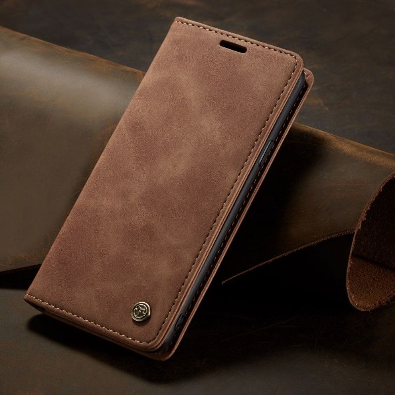 Kožené Pouzdro Na Samsung Galaxy S9 Plus Umělá Kůže - Vínově Červená