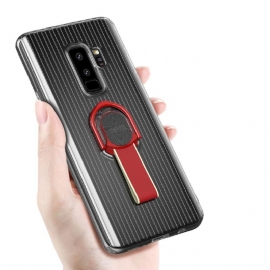 Kryt Na Samsung Galaxy S9 Plus Transparentní S Rukojetí - Červená
