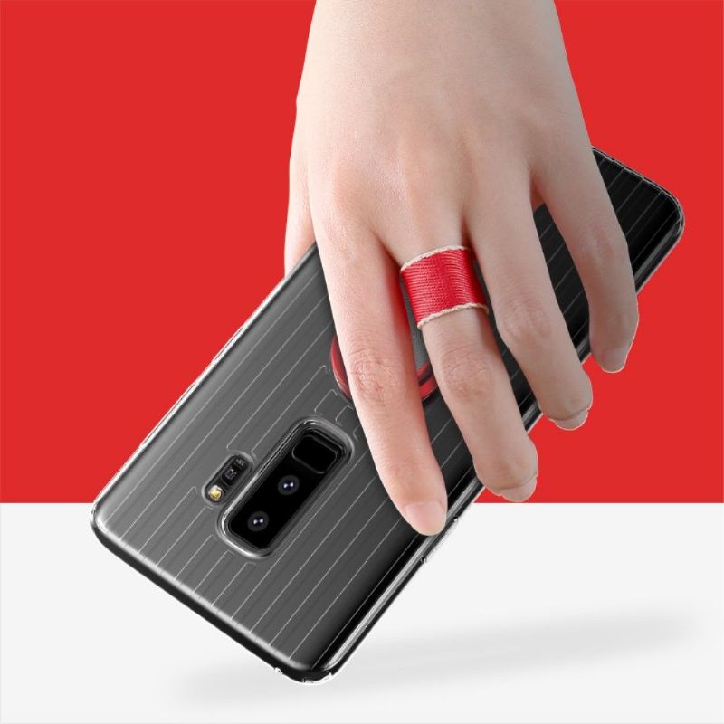 Kryt Na Samsung Galaxy S9 Plus Transparentní S Rukojetí - Červená