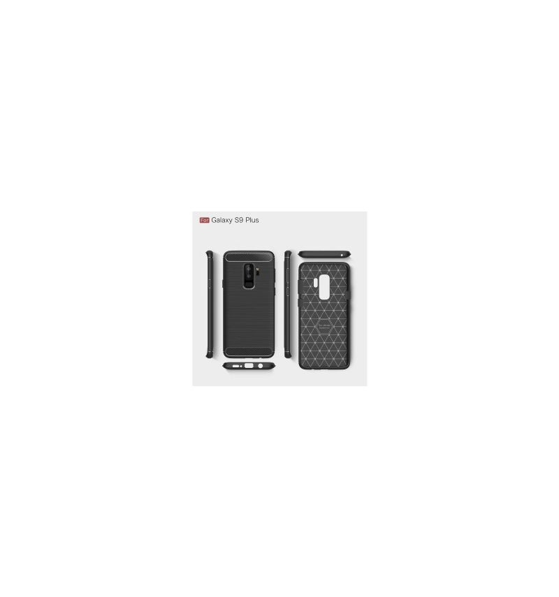 Kryty Na Mobil Na Samsung Galaxy S9 Plus Kartáčovaný Uhlík