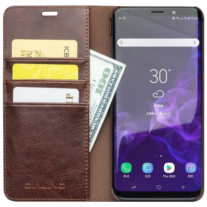 Pouzdra Na Samsung Galaxy S9 Plus Držák Karet Z Pravé Kůže