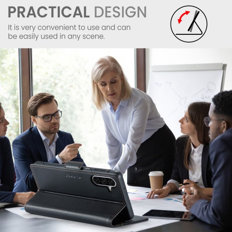 Kožené Pouzdro Folio Na Samsung Galaxy A17 4g / 5g Caseme Rfid Blokování