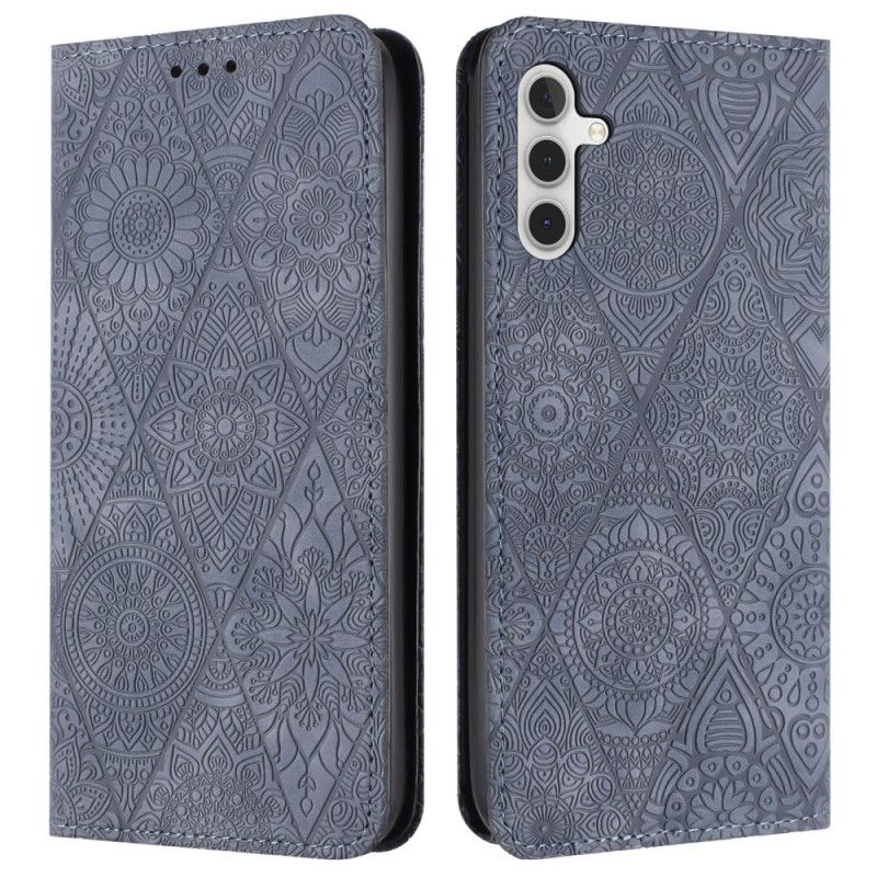 Kožené Pouzdro Folio Na Samsung Galaxy A17 4g / 5g Patchwork