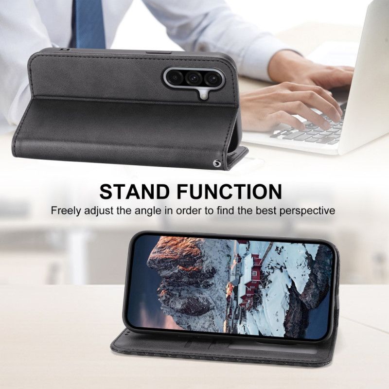 Kožené Pouzdro Folio Samsung Galaxy A17 4g / 5g Kosočtvercový Vzor