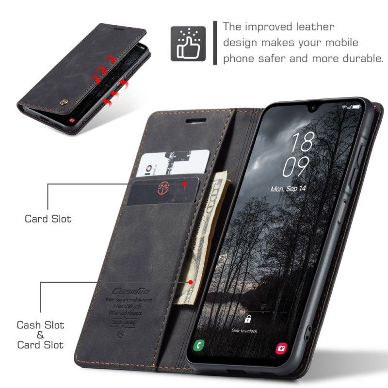 Kožené Pouzdro Folio Samsung Galaxy A17 4g / 5g Semišový Efekt Caseme