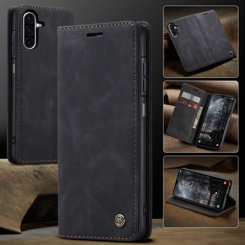 Kožené Pouzdro Folio Samsung Galaxy A17 4g / 5g Semišový Efekt Caseme