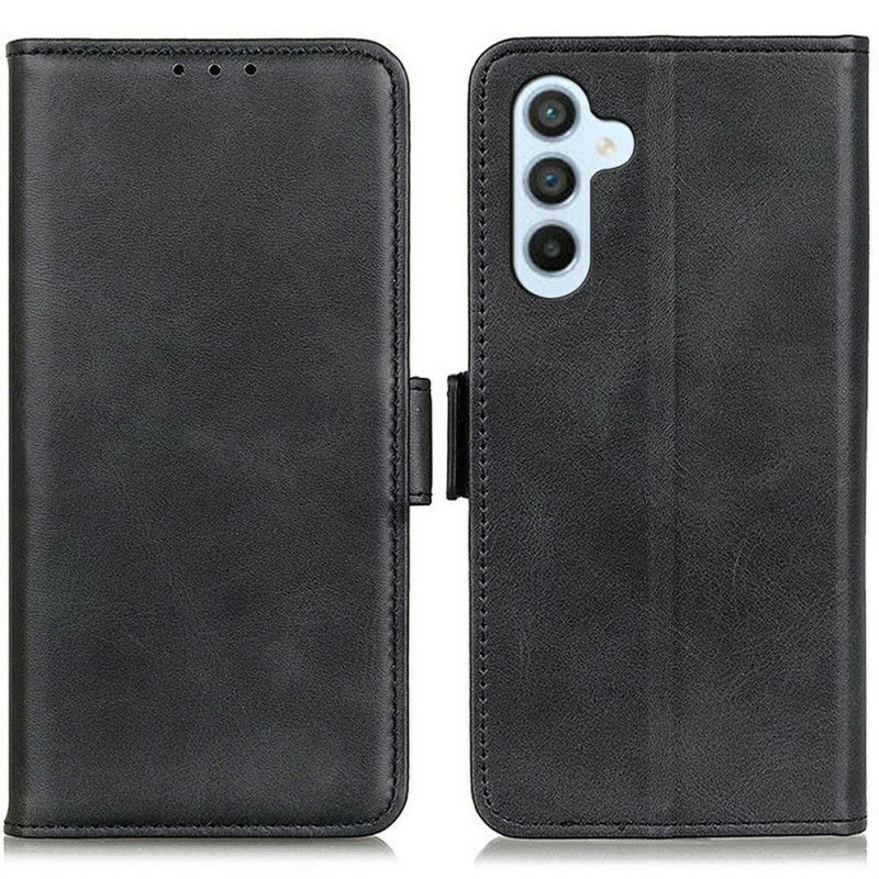 Kožený Kryt Na Samsung Galaxy A17 4g / 5g Dvojitá Spona