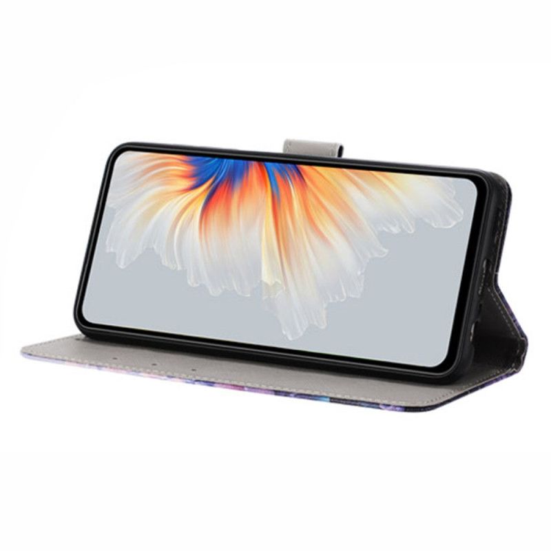 Kožený Kryt Na Samsung Galaxy A17 4g / 5g Květinová Dekorace