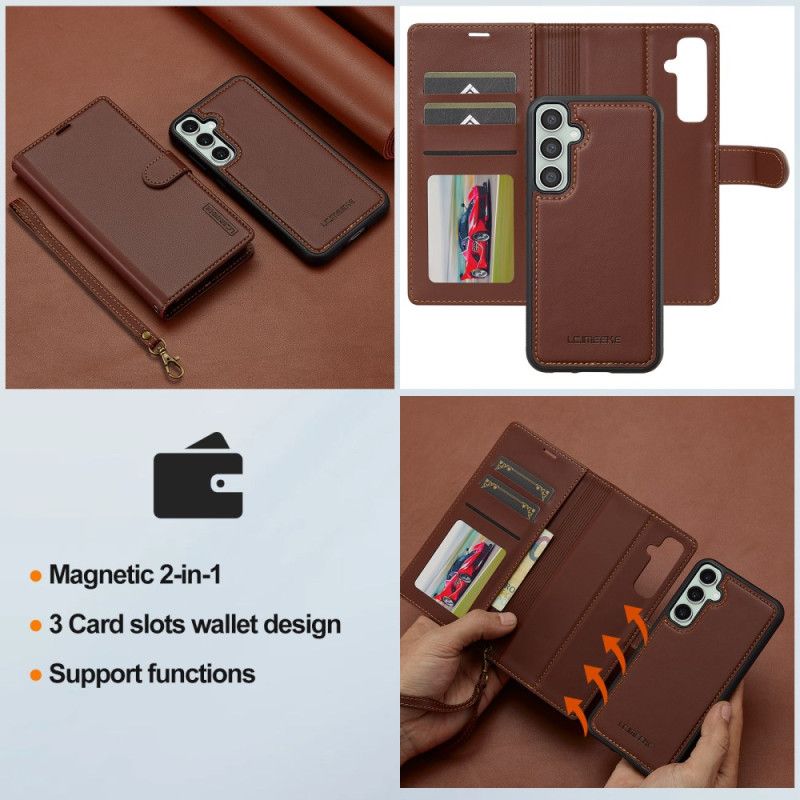 Kožený Kryt Na Samsung Galaxy A17 4g / 5g Odnímatelný Kryt Lc.imeeke