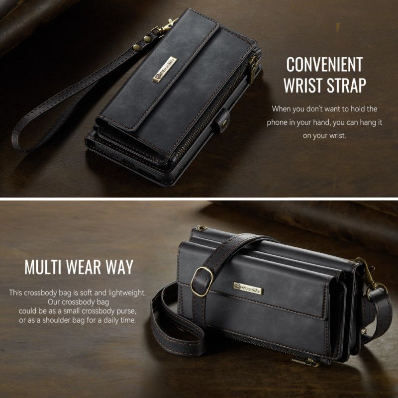 Kožený Kryt Na Samsung Galaxy A17 4g / 5g Peněženka Caseme S Efektem Semiše