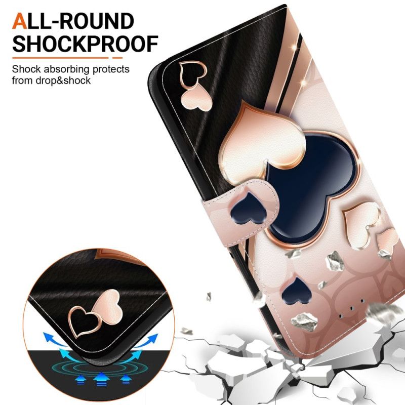 Kožený Kryt Samsung Galaxy A17 4g / 5g Dvě Srdce