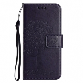 Kožený Kryt Samsung Galaxy A17 4g / 5g Strom A Sovy