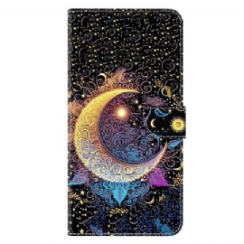 Kožený Kryt Samsung Galaxy A17 4g / 5g Zářící Měsíc