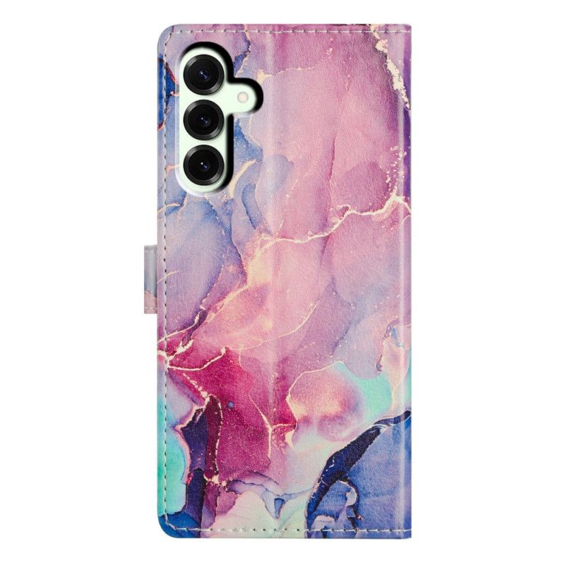 Kožený Kryt Samsung Galaxy A17 4g / 5g Zelený A Růžový Mramor