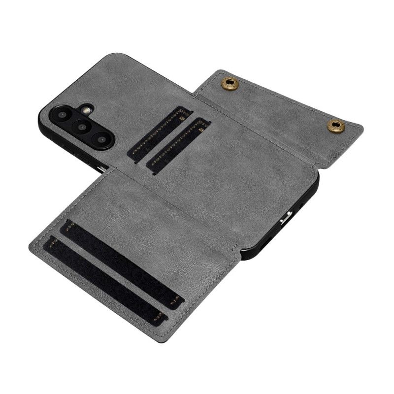 Kryt Samsung Galaxy A17 4g / 5g Držák Na Karty S Koženým Efektem