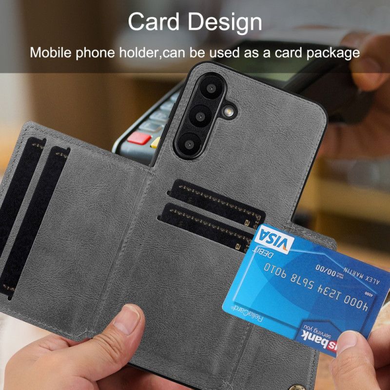 Kryt Samsung Galaxy A17 4g / 5g Držák Na Karty S Koženým Efektem