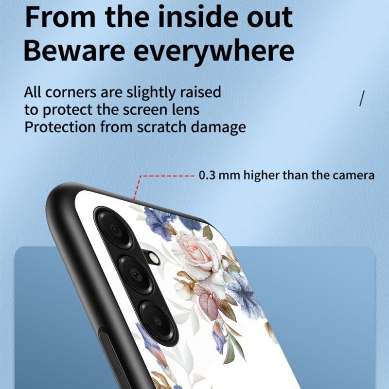 Kryt Samsung Galaxy A17 4g / 5g Květiny Z Tvrzeného Skla