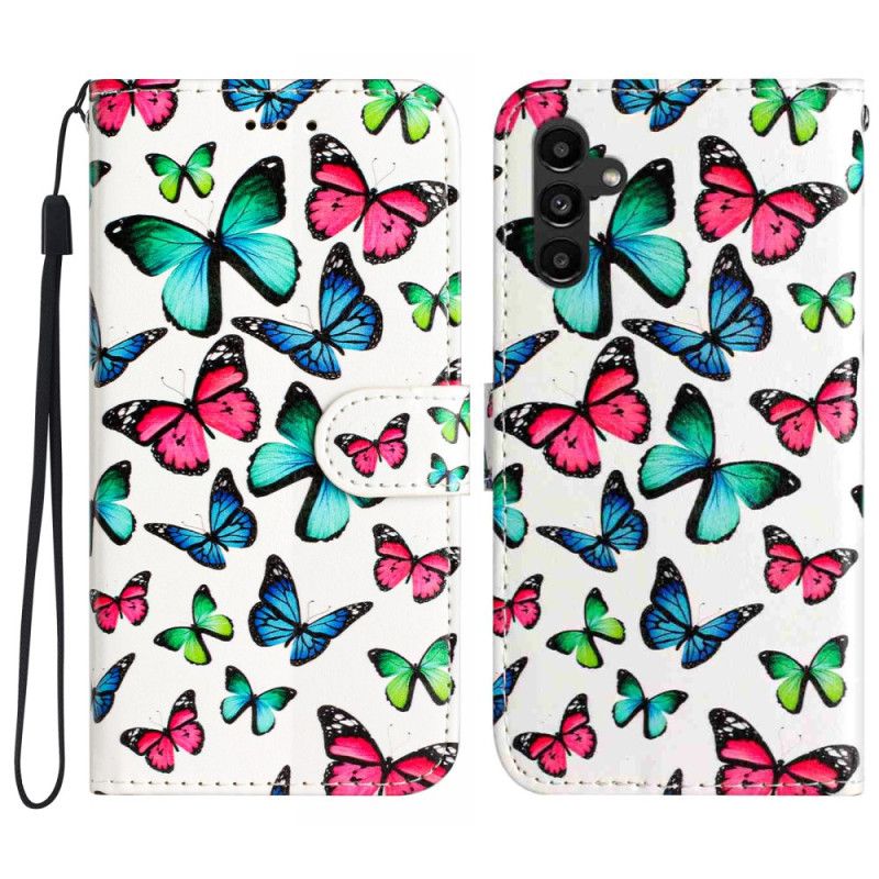 Peněženková Pouzdra Samsung Galaxy A17 4g / 5g Kryty Na Mobil Barevní Motýli