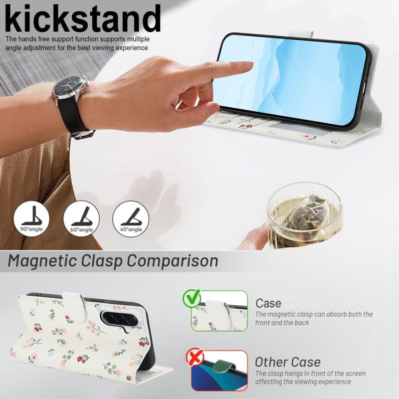 Peněženková Pouzdra Samsung Galaxy A17 4g / 5g Kryty Na Mobil Květinová Peněženka