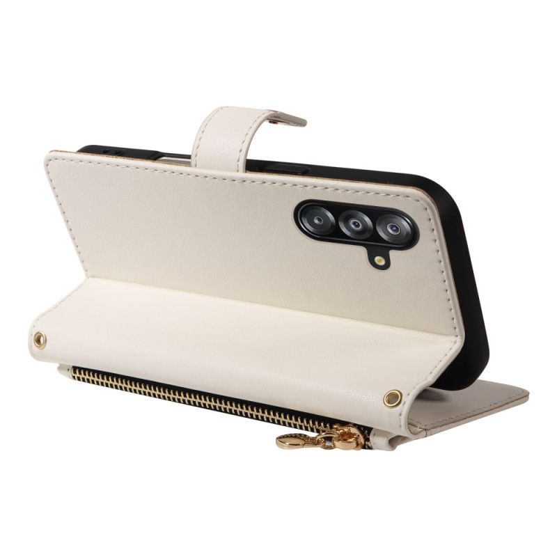 Peněženková Pouzdra Samsung Galaxy A17 4g / 5g Kryty Na Mobil Prošívaná S Popruhem A Ramenní Popruh