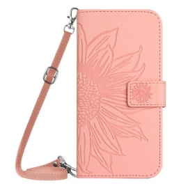 Peněženková Pouzdra Samsung Galaxy A17 4g / 5g Kryty Na Mobil Taška Přes Rameno S Potiskem Slunečnic