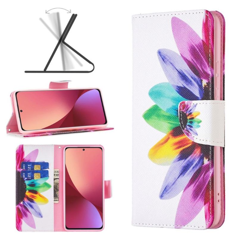 Flipové Pouzdro Na Xiaomi 12 Barevné Okvětní Lístky