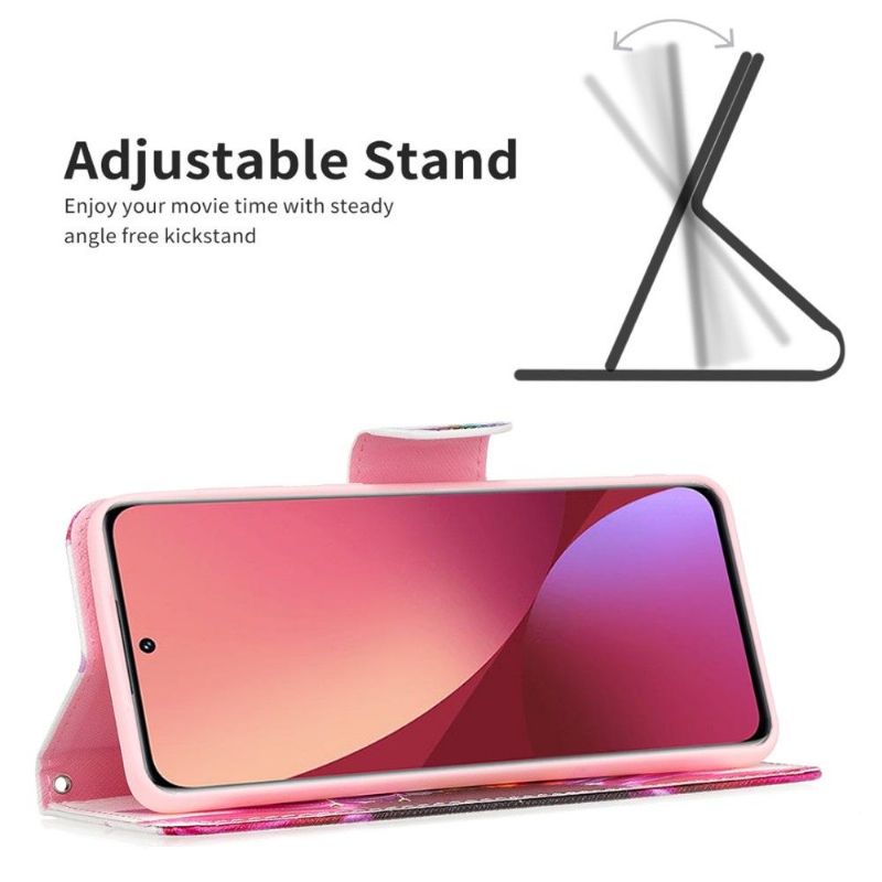 Flipové Pouzdro Na Xiaomi 12 Barevné Okvětní Lístky
