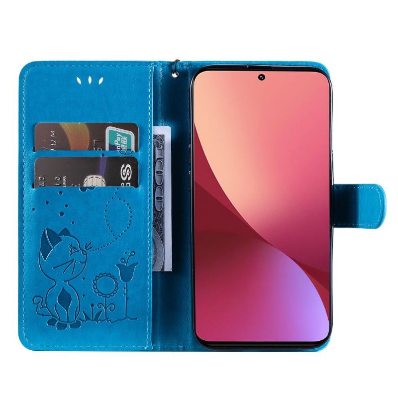 Flipové Pouzdro Na Xiaomi 12 Ilustrace Kočky