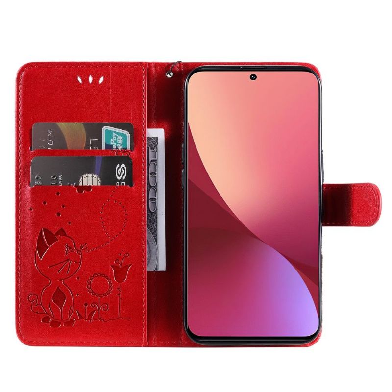 Flipové Pouzdro Na Xiaomi 12 Ilustrace Kočky
