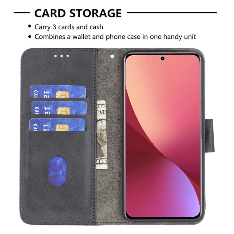 Flipové Pouzdro Na Xiaomi 12 Kožený Efekt Croc Look