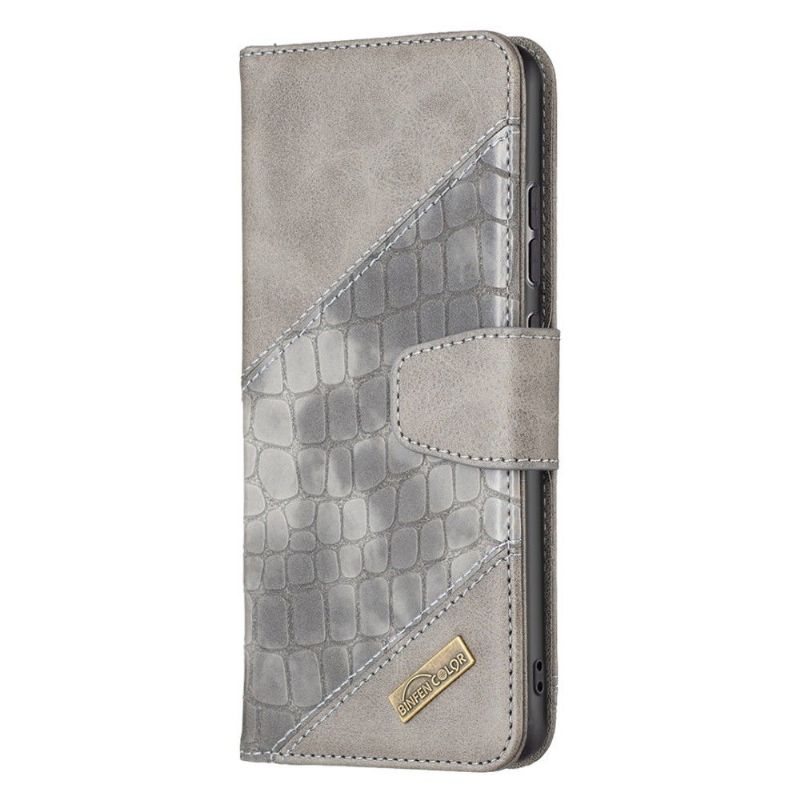 Flipové Pouzdro Na Xiaomi 12 Kožený Efekt Croc Look