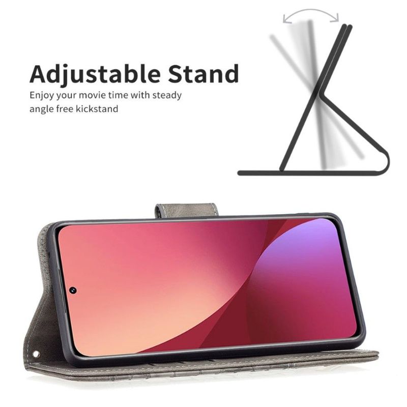Flipové Pouzdro Na Xiaomi 12 Kožený Efekt Croc Look
