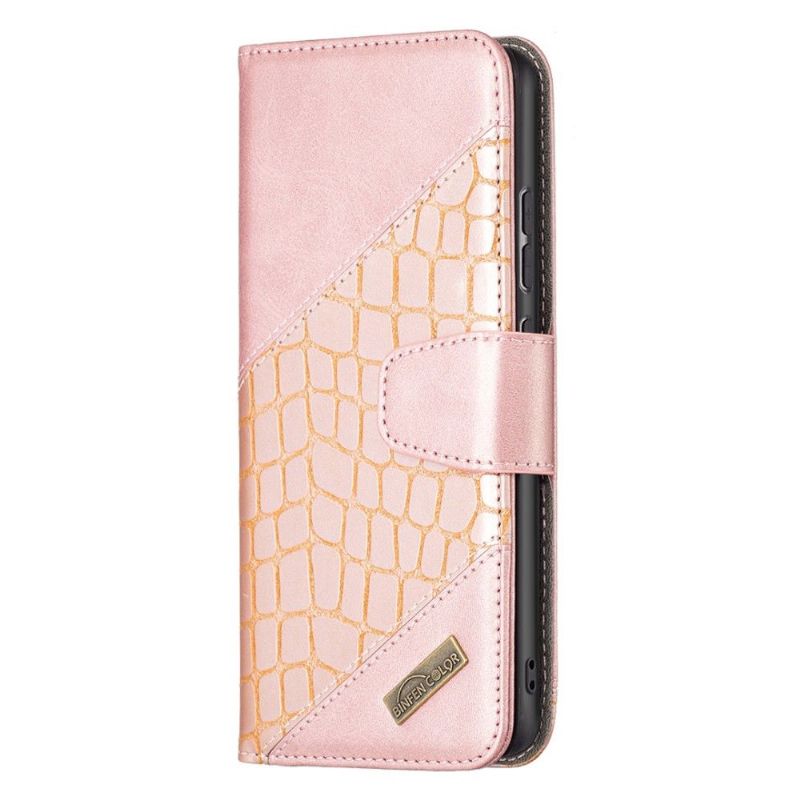 Flipové Pouzdro Na Xiaomi 12 Kožený Efekt Croc Look