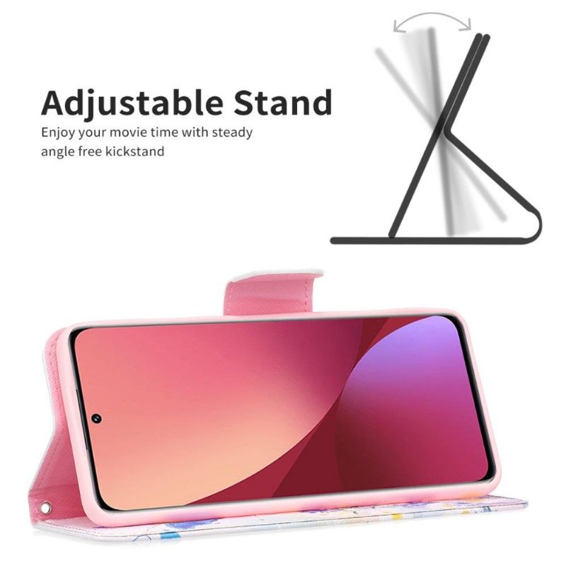 Flipové Pouzdro Na Xiaomi 12 Motýl A Sedmikrásky