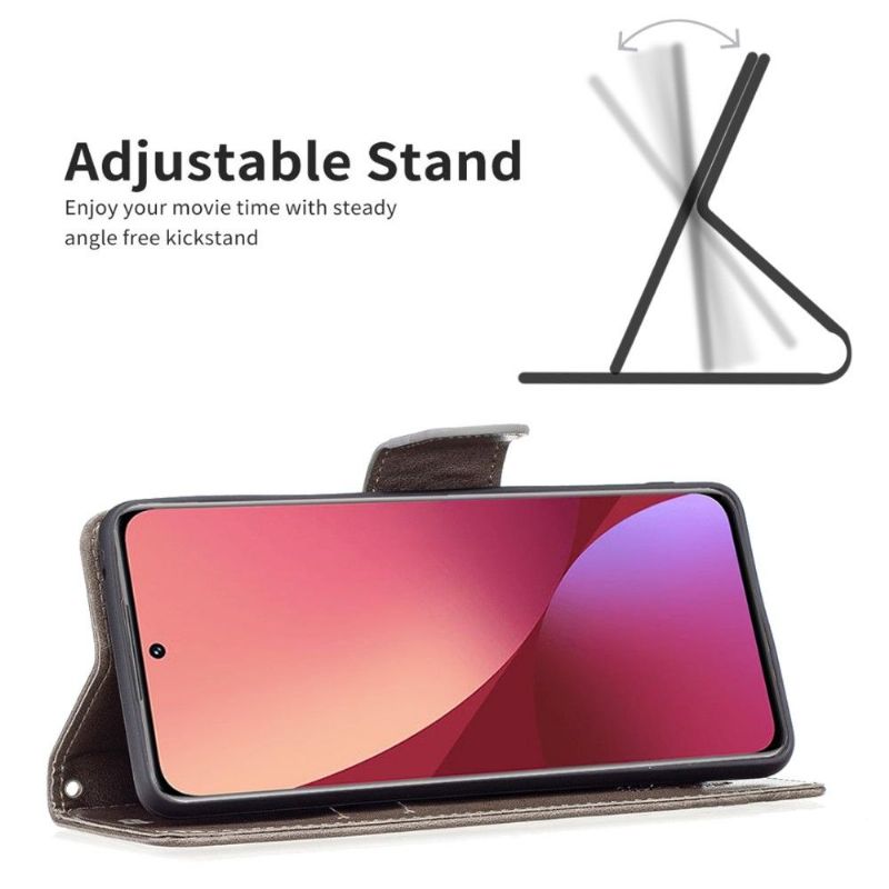 Flipové Pouzdro Na Xiaomi 12 Motýli Podpůrných Funkcí