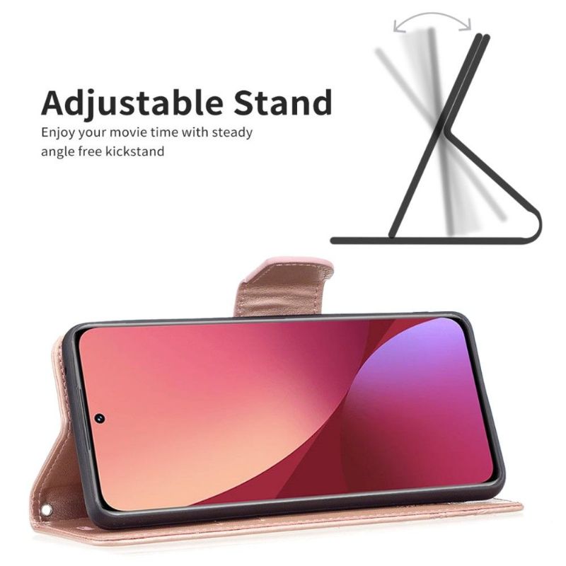 Flipové Pouzdro Na Xiaomi 12 Motýli Podpůrných Funkcí