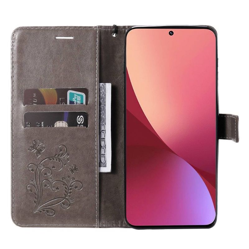 Flipové Pouzdro Na Xiaomi 12 Motýli Podpůrných Funkcí