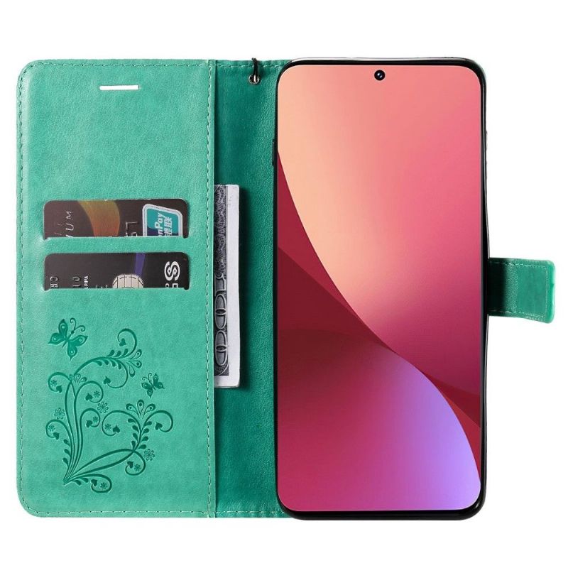 Flipové Pouzdro Na Xiaomi 12 Motýli Podpůrných Funkcí