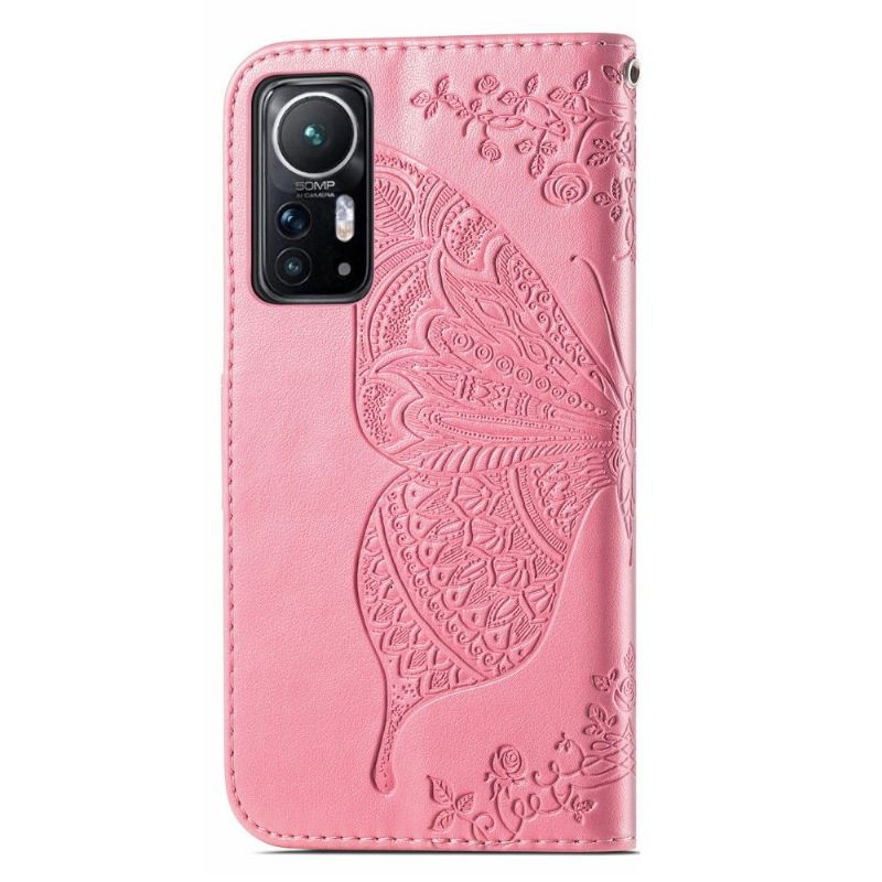 Flipové Pouzdro Na Xiaomi 12 Pomocný Motýl