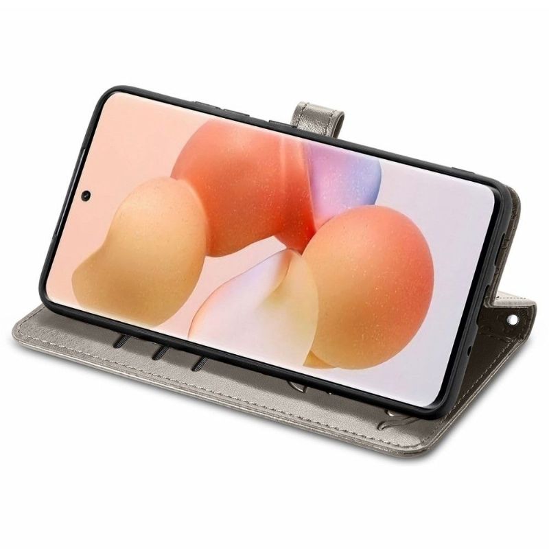 Flipové Pouzdro Na Xiaomi 12 Reliéfní Zvířata S Koženým Efektem