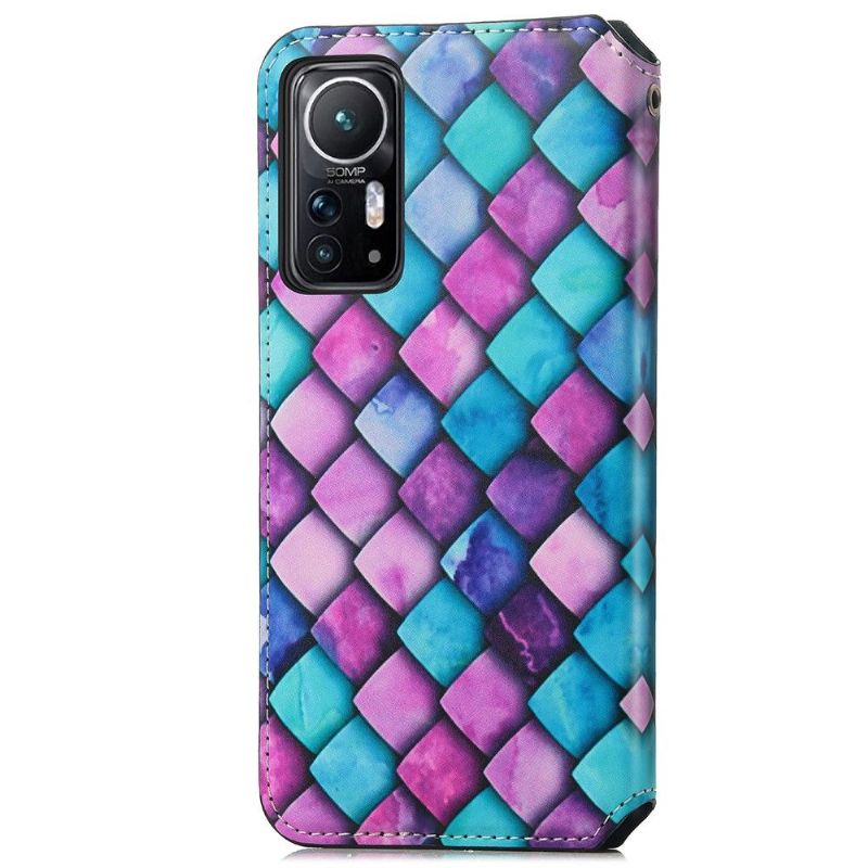 Flipové Pouzdro Na Xiaomi 12 Styl Barevného Měřítka