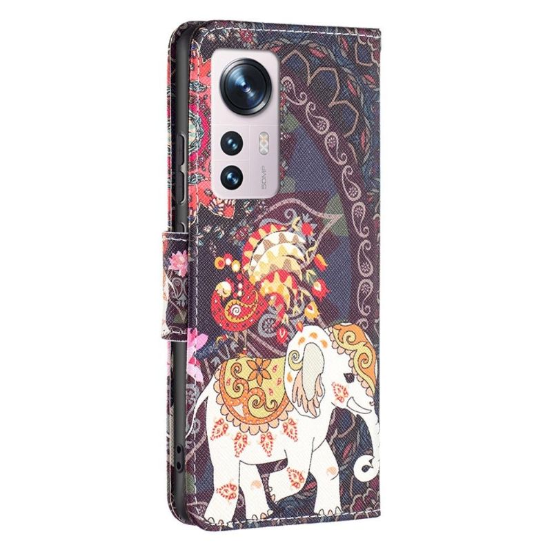 Flipové Pouzdro Na Xiaomi 12 Vzory Slonů