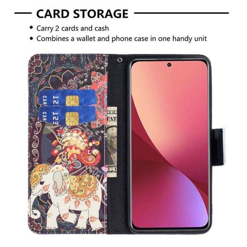 Flipové Pouzdro Na Xiaomi 12 Vzory Slonů