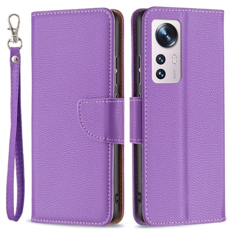 Kožené Pouzdro Folio Na Xiaomi 12 Flipové Pouzdro Efekt Zrnité Kůže
