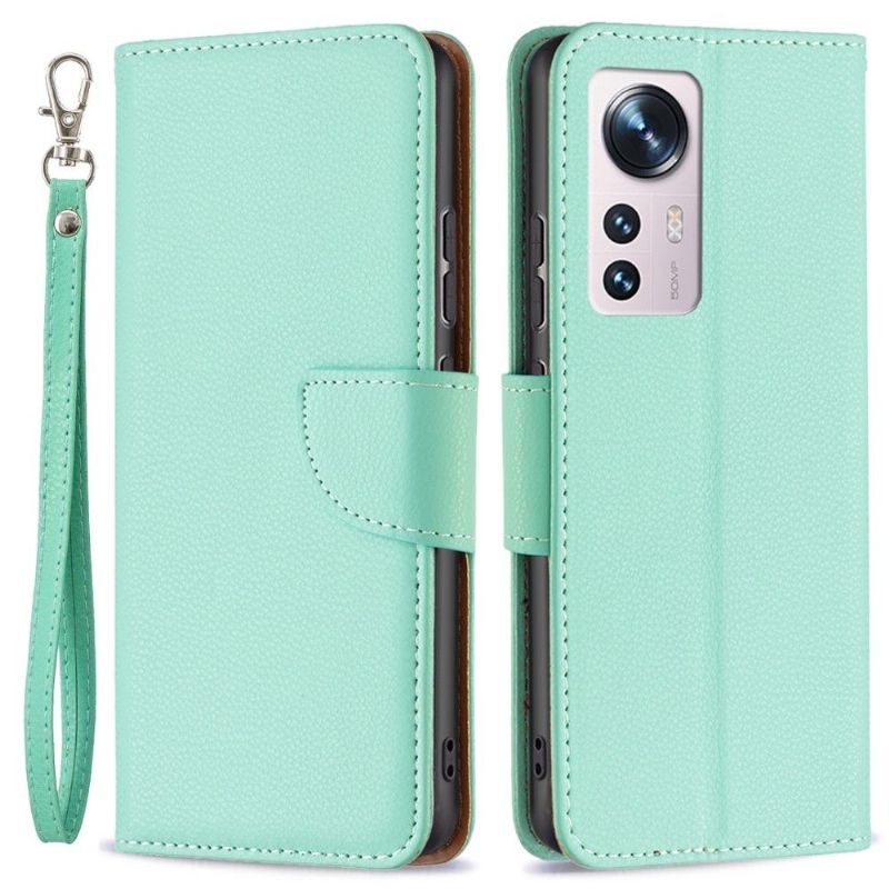 Kožené Pouzdro Folio Na Xiaomi 12 Flipové Pouzdro Efekt Zrnité Kůže