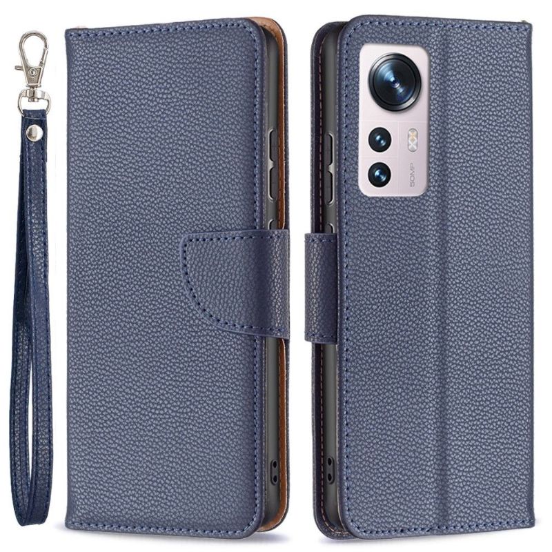 Kožené Pouzdro Folio Na Xiaomi 12 Flipové Pouzdro Efekt Zrnité Kůže
