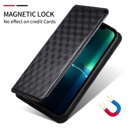Kožené Pouzdro Na Xiaomi 12 Flipové Pouzdro Návrh Geometrie