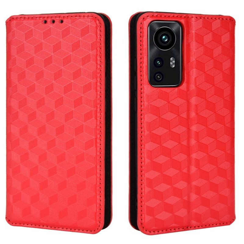 Kožené Pouzdro Na Xiaomi 12 Flipové Pouzdro Návrh Geometrie